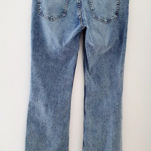 H&M Divided Flared Low Waist Jeans in Light Blue, Size UK 12 - Picture 6 of 8
